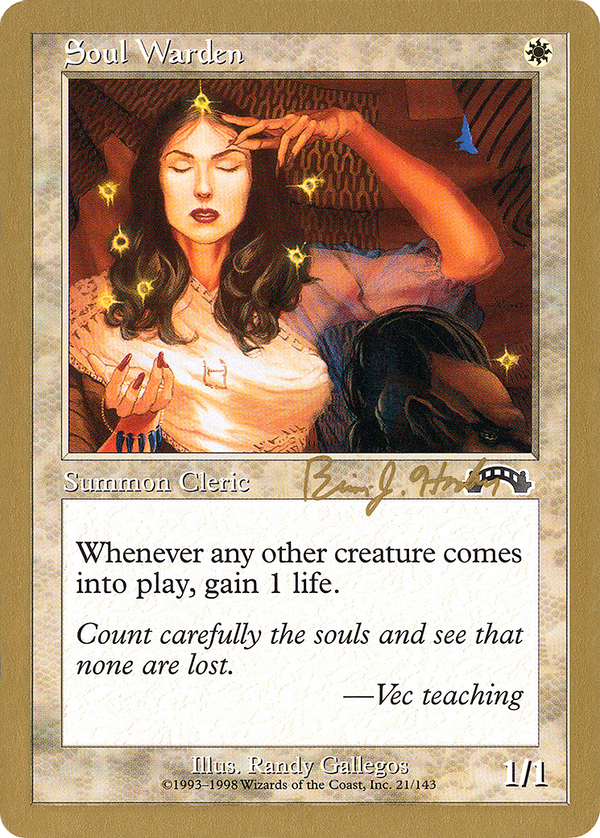 Soul Warden (Brian Hacker) [World Championship Decks 1998]