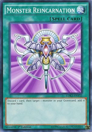 Monster Reincarnation (LDK2-ENY32) - Legendary Decks II 1st Edition