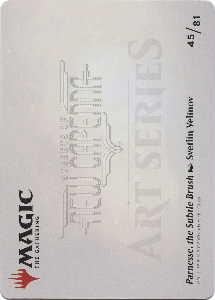Parnesse, the Subtle Brush // Parnesse, the Subtle Brush (ASNC-045) - New Capenna Art Series (Borderless) Foil