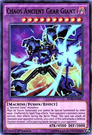 Chaos Ancient Gear Giant (RATE-EN041) - Raging Tempest 1st Edition