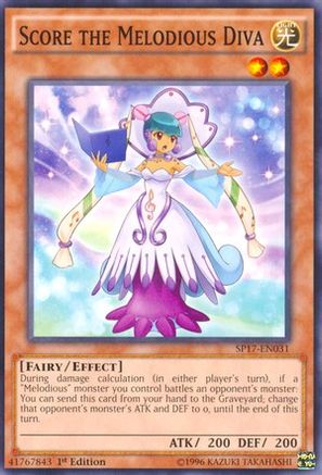 Score the Melodious Diva (Starfoil) (SP17-EN031) - Star Pack - Battle Royal 1st Edition