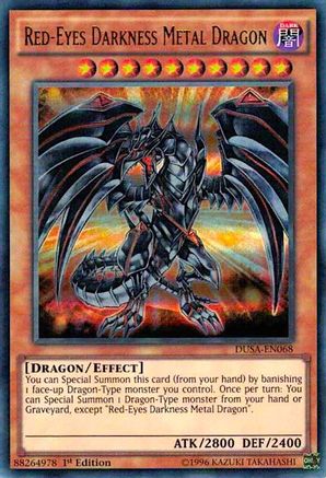 Red-Eyes Darkness Metal Dragon (DUSA-EN068) - Duelist Saga 1st Edition