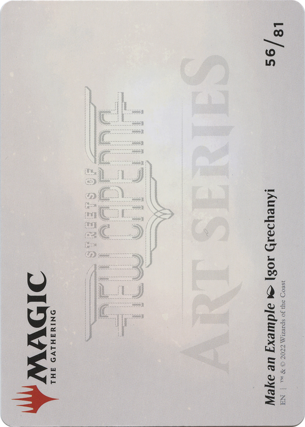 Make an Example // Make an Example (ASNC-056) - New Capenna Art Series (Borderless)