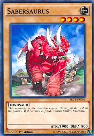 Sabersaurus (SR04-EN004) - Structure Deck: Dinosmasher's Fury 1st Edition