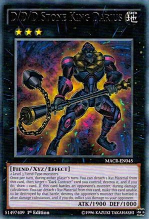 D/D/D Stone King Darius (MACR-EN045) - Maximum Crisis 1st Edition
