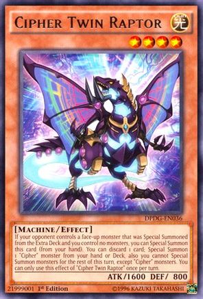Cipher Twin Raptor (DPDG-EN036) - Duelist Pack: Dimensional Guardians 1st Edition