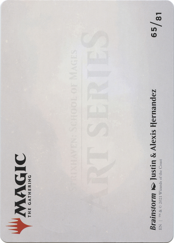Brainstorm // Brainstorm (ASTX-065) - Strixhaven Art Series (Borderless) Foil