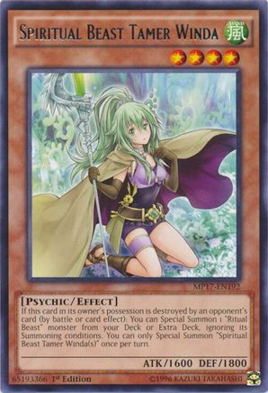 Spiritual Beast Tamer Winda (MP17-EN192) - 2017 Mega-Tins Mega Pack 1st Edition