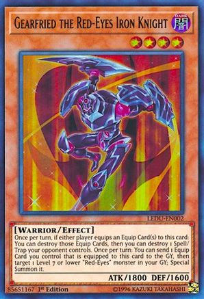 Gearfried the Red-Eyes Iron Knight (LEDU-EN002) - Legendary Duelists 1st Edition