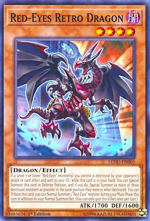 Red-Eyes Retro Dragon (LEDU-EN005) - Legendary Duelists 1st Edition
