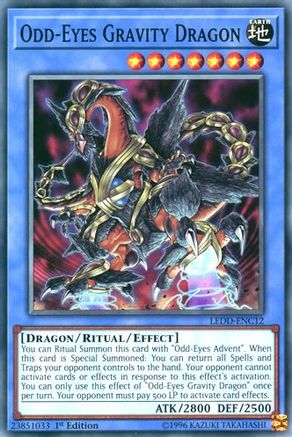 Odd-Eyes Gravity Dragon (LEDD-ENC12) - Legendary Dragon Decks 1st Edition