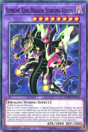 Supreme King Dragon Starving Venom (LEDD-ENC26) - Legendary Dragon Decks 1st Edition