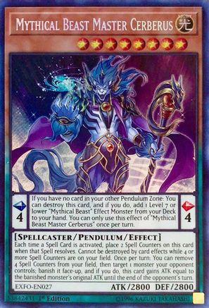 Mythical Beast Master Cerberus (EXFO-EN027) - Extreme Force 1st Edition