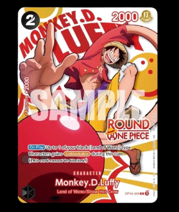 Monkey.D.Luffy (Round 1 Promo) (OP16-095) - One Piece Promotion Cards Foil