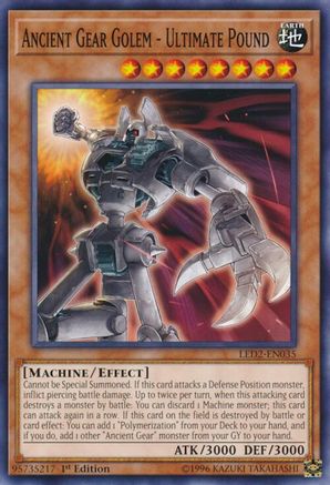 Ancient Gear Golem - Ultimate Pound (LED2-EN035) - Legendary Duelists: Ancient Millennium 1st Edition