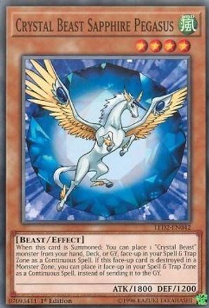 Crystal Beast Sapphire Pegasus (LED2-EN042) - Legendary Duelists: Ancient Millennium 1st Edition