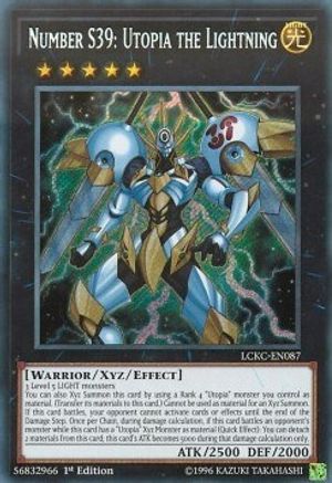 Number S39: Utopia the Lightning (LCKC-EN087) - Legendary Collection Kaiba Unlimited