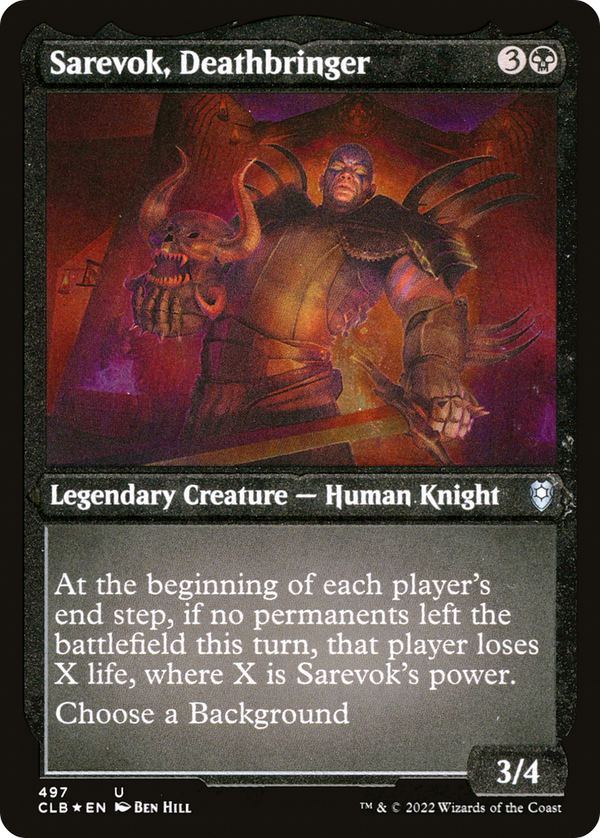 Sarevok, Deathbringer (Foil Etched) [Commander Legends: Battle for Baldur's Gate]