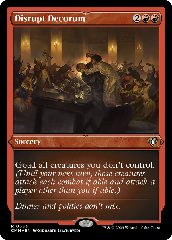 Disrupt Decorum (CMM-533) - Commander Masters Etched Foil