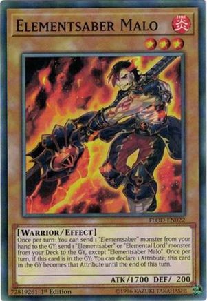 Elementsaber Malo (FLOD-EN022) - Flames of Destruction 1st Edition
