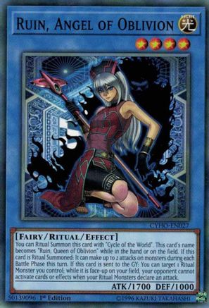 Ruin, Angel of Oblivion (CYHO-EN027) - Cybernetic Horizon Unlimited