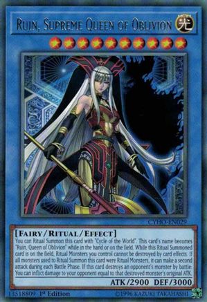 Ruin, Supreme Queen of Oblivion (CYHO-EN029) - Cybernetic Horizon 1st Edition