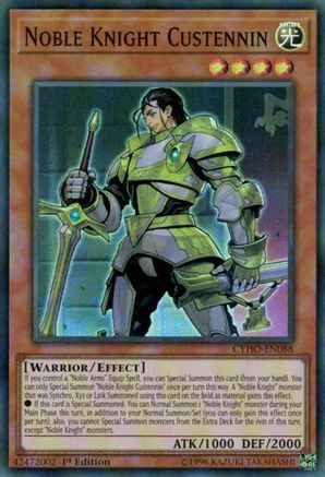 Noble Knight Custennin (CYHO-EN088) - Cybernetic Horizon 1st Edition