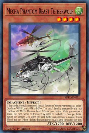 Mecha Phantom Beast Tetherwolf (SDPL-EN011) - Structure Deck: Powercode Link 1st Edition
