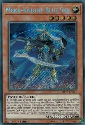 Mekk-Knight Blue Sky (MP18-EN177) - 2018 Mega-Tins Mega Pack 1st Edition