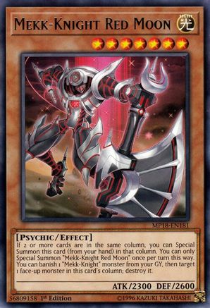Mekk-Knight Red Moon (MP18-EN181) - 2018 Mega-Tins Mega Pack 1st Edition