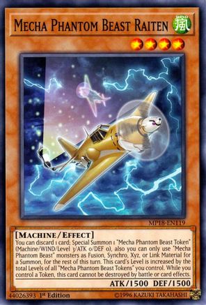 Mecha Phantom Beast Raiten (MP18-EN119) - 2018 Mega-Tins Mega Pack 1st Edition