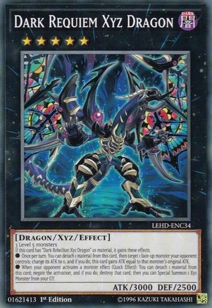Dark Requiem Xyz Dragon (LEHD-ENC34) - Legendary Hero Decks 1st Edition