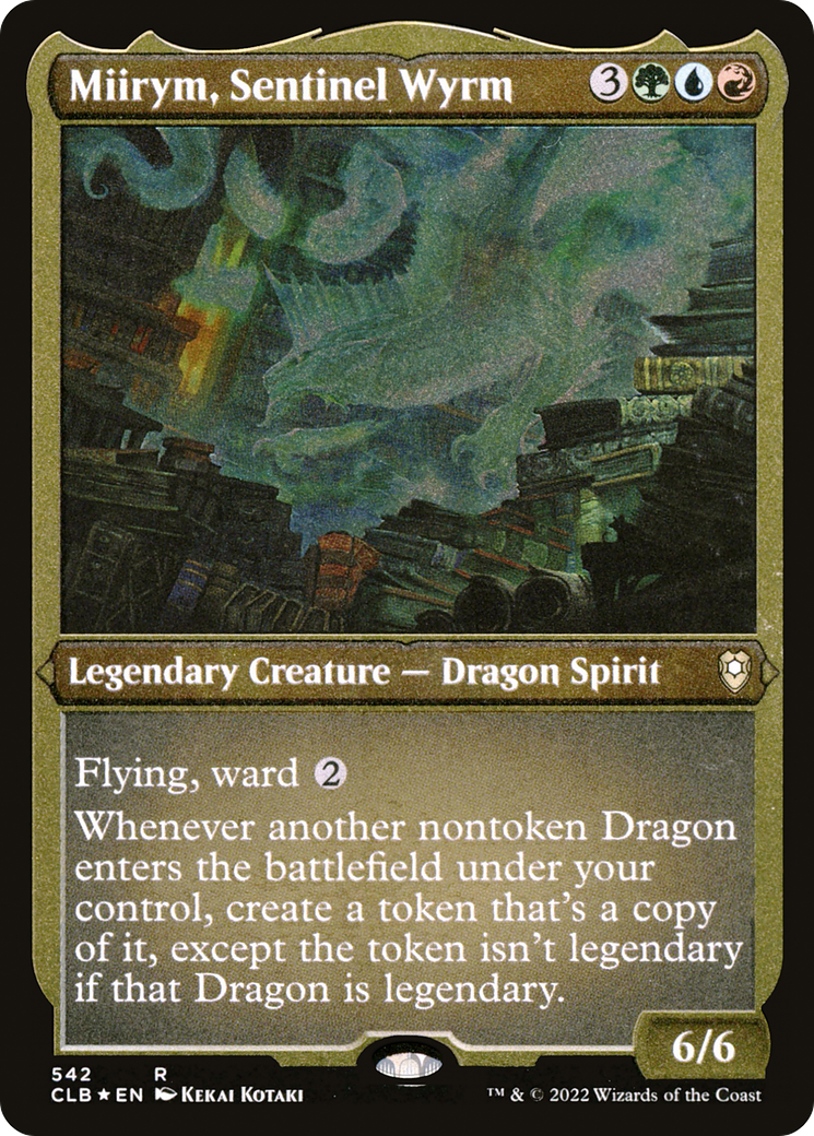 Miirym, Sentinel Wyrm (Foil Etched) [Commander Legends: Battle for Baldur's Gate]