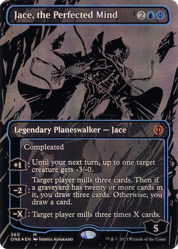 Jace, the Perfected Mind (Oil Slick Raised Foil) [Phyrexia: All Will Be One]
