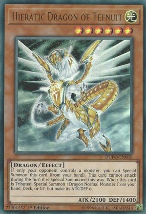 Hieratic Dragon of Tefnuit (DUPO-EN080) - Duel Power 1st Edition