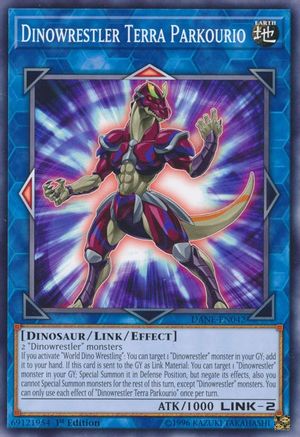 Dinowrestler Terra Parkourio (DANE-EN042) - Dark Neostorm 1st Edition