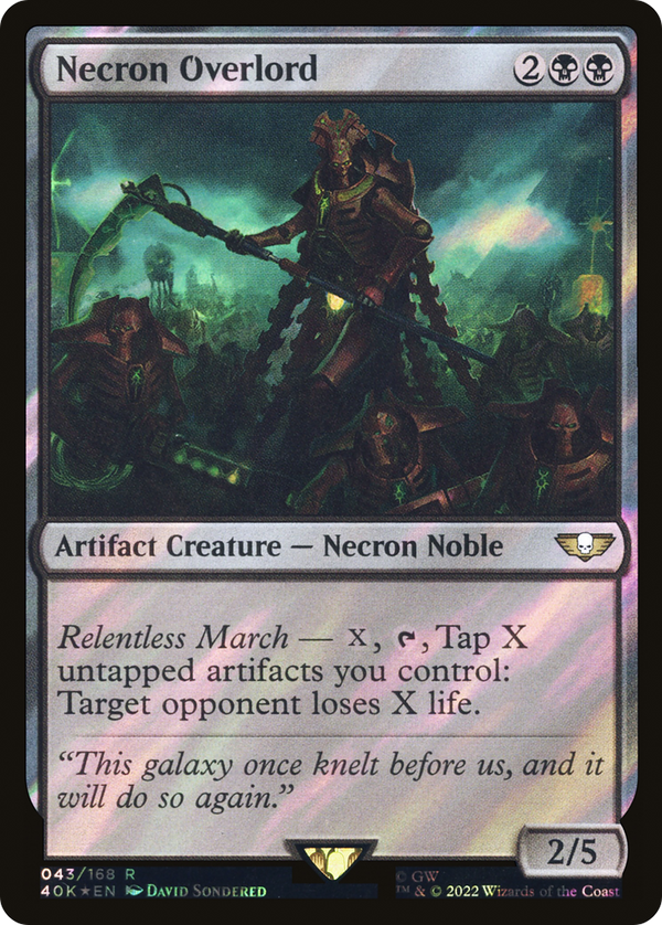 Necron Overlord (Surge Foil) [Warhammer 40,000]