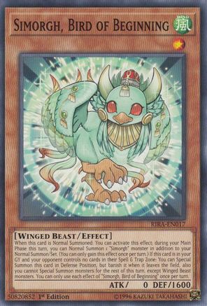 Simorgh, Bird of Beginning (RIRA-EN017) - Rising Rampage 1st Edition