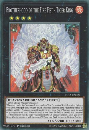 Brotherhood of the Fire Fist - Tiger King (FIGA-EN027) - Fists of the Gadgets 1st Edition
