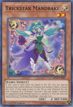 Trickstar Mandrake (MP19-EN005) - 2019 Gold Sarcophagus Tin Mega Pack 1st Edition