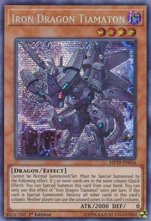 Iron Dragon Tiamaton (MP19-EN016) - 2019 Gold Sarcophagus Tin Mega Pack 1st Edition