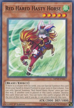 Red Hared Hasty Horse (MP19-EN017) - 2019 Gold Sarcophagus Tin Mega Pack Unlimited