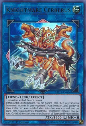 Knightmare Cerberus (MP19-EN026) - 2019 Gold Sarcophagus Tin Mega Pack 1st Edition