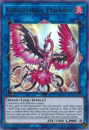 Knightmare Phoenix (MP19-EN027) - 2019 Gold Sarcophagus Tin Mega Pack 1st Edition