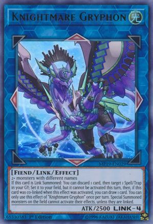 Knightmare Gryphon (MP19-EN029) - 2019 Gold Sarcophagus Tin Mega Pack 1st Edition