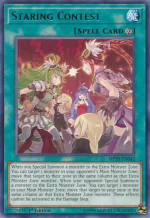 Staring Contest (MP19-EN042) - 2019 Gold Sarcophagus Tin Mega Pack 1st Edition