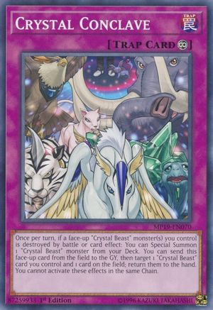 Crystal Conclave (MP19-EN070) - 2019 Gold Sarcophagus Tin Mega Pack 1st Edition