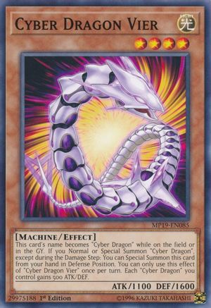 Cyber Dragon Vier (MP19-EN085) - 2019 Gold Sarcophagus Tin Mega Pack Unlimited