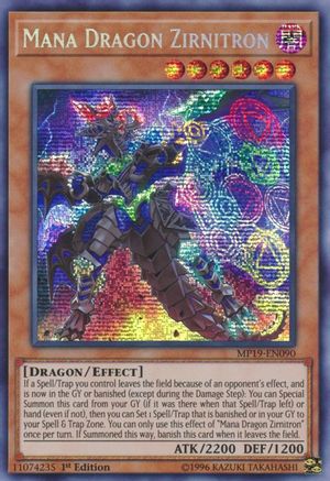 Mana Dragon Zirnitron (MP19-EN090) - 2019 Gold Sarcophagus Tin Mega Pack Unlimited