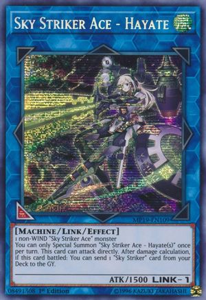 Sky Striker Ace - Hayate (MP19-EN109) - 2019 Gold Sarcophagus Tin Mega Pack Unlimited